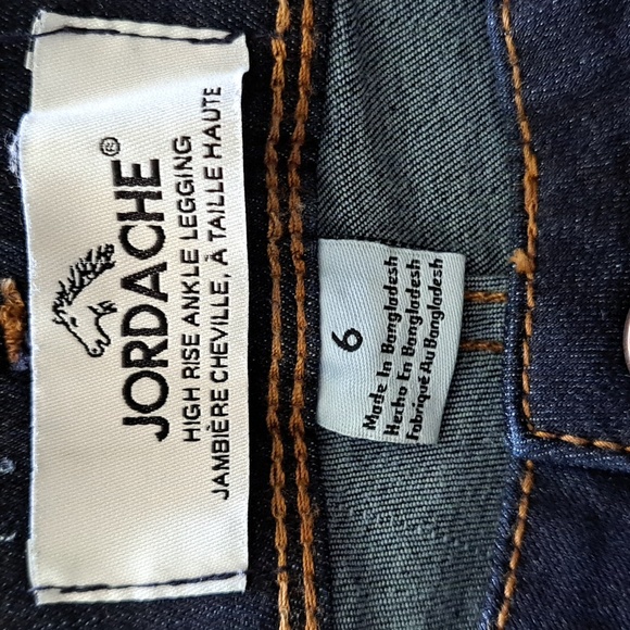 Dark Wash Jordache High Rise Ankle Legging - Picture 5 of 9